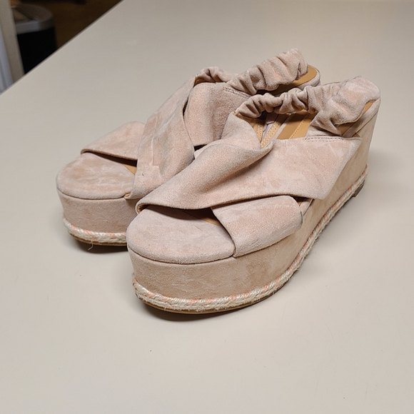 Joie Suede Garden slingback platform sandals size 38 - Picture 3 of 13